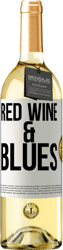 29,95 € Spedizione Gratuita | Vino bianco Edizione WHITE Red wine & Blues Etichetta Bianca. Etichetta personalizzabile Vino giovane Raccogliere 2024 Verdejo