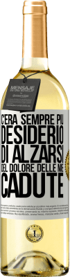 29,95 € Spedizione Gratuita | Vino bianco Edizione WHITE C'era sempre più desiderio di alzarsi del dolore delle mie cadute Etichetta Bianca. Etichetta personalizzabile Vino giovane Raccogliere 2024 Verdejo