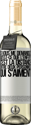 29,95 € Envoi gratuit | Vin blanc Édition WHITE Si vous me demandez, qu'est-ce que l'enfer? C'est la distance entre deux personnes qui s'aiment Étiquette Blanche. Étiquette personnalisable Vin jeune Récolte 2024 Verdejo