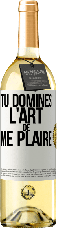 29,95 € Envoi gratuit | Vin blanc Édition WHITE Tu domines l'art de me plaire Étiquette Blanche. Étiquette personnalisable Vin jeune Récolte 2024 Verdejo