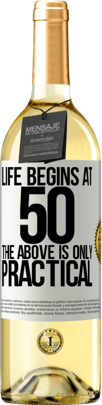 29,95 € Free Shipping | White Wine WHITE Edition Life begins at 50, the above is only practical White Label. Customizable label Young wine Harvest 2025 Verdejo