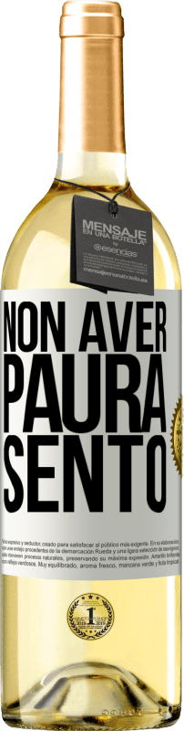 29,95 € Spedizione Gratuita | Vino bianco Edizione WHITE Non aver paura Sento Etichetta Bianca. Etichetta personalizzabile Vino giovane Raccogliere 2024 Verdejo