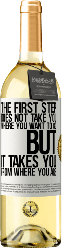 29,95 € Free Shipping | White Wine WHITE Edition The first step does not take you where you want to go, but it takes you from where you are White Label. Customizable label Young wine Harvest 2024 Verdejo