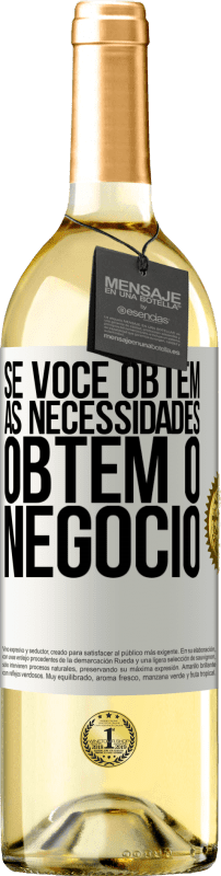 29,95 € Envio grátis | Vinho branco Edição WHITE Se você obtém as necessidades, obtém o negócio Etiqueta Branca. Etiqueta personalizável Vinho jovem Colheita 2024 Verdejo