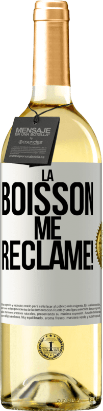 29,95 € Envoi gratuit | Vin blanc Édition WHITE La boisson me réclame! Étiquette Blanche. Étiquette personnalisable Vin jeune Récolte 2024 Verdejo