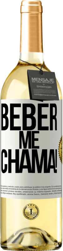 29,95 € Envio grátis | Vinho branco Edição WHITE beber me chama! Etiqueta Branca. Etiqueta personalizável Vinho jovem Colheita 2024 Verdejo