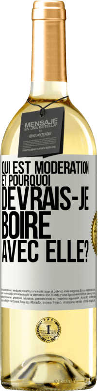 29,95 € Envoi gratuit | Vin blanc Édition WHITE Qui est modération et pourquoi devrais-je boire avec elle? Étiquette Blanche. Étiquette personnalisable Vin jeune Récolte 2024 Verdejo