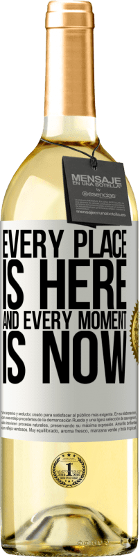 29,95 € 送料無料 | 白ワイン WHITEエディション すべての場所がここにあり、すべての瞬間が今です ホワイトラベル. カスタマイズ可能なラベル 若いワイン 収穫 2023 Verdejo