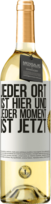 29,95 € Kostenloser Versand | Weißwein WHITE Ausgabe Jeder Ort ist hier und jeder Moment ist jetzt Weißes Etikett. Anpassbares Etikett Junger Wein Ernte 2024 Verdejo