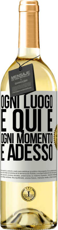 29,95 € Spedizione Gratuita | Vino bianco Edizione WHITE Ogni luogo è qui e ogni momento è adesso Etichetta Bianca. Etichetta personalizzabile Vino giovane Raccogliere 2024 Verdejo