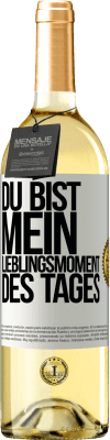 29,95 € Kostenloser Versand | Weißwein WHITE Ausgabe Du bist mein Lieblingsmoment des Tages Weißes Etikett. Anpassbares Etikett Junger Wein Ernte 2024 Verdejo