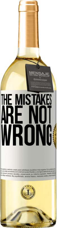 29,95 € Бесплатная доставка | Белое вино Издание WHITE Ошибки не ошибаются Белая этикетка. Настраиваемая этикетка Молодое вино Урожай 2023 Verdejo