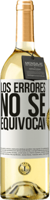 29,95 € Envío gratis | Vino Blanco Edición WHITE Los errores no se equivocan Etiqueta Blanca. Etiqueta personalizable Vino joven Cosecha 2024 Verdejo