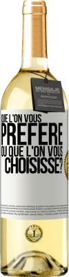 29,95 € Envoi gratuit | Vin blanc Édition WHITE Que l'on vous préfère ou que l'on vous choisisse? Étiquette Blanche. Étiquette personnalisable Vin jeune Récolte 2024 Verdejo