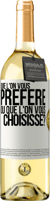 29,95 € Envoi gratuit | Vin blanc Édition WHITE Que l'on vous préfère ou que l'on vous choisisse? Étiquette Blanche. Étiquette personnalisable Vin jeune Récolte 2025 Verdejo