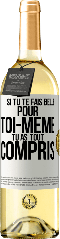 29,95 € Envoi gratuit | Vin blanc Édition WHITE Si tu te fais belle pour toi-même, tu as tout compris Étiquette Blanche. Étiquette personnalisable Vin jeune Récolte 2024 Verdejo