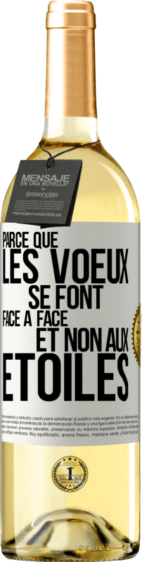 29,95 € Envoi gratuit | Vin blanc Édition WHITE Parce que les voeux se font face à face et non aux étoiles Étiquette Blanche. Étiquette personnalisable Vin jeune Récolte 2024 Verdejo