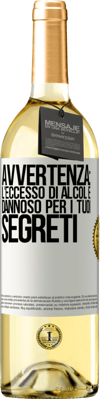 29,95 € Spedizione Gratuita | Vino bianco Edizione WHITE Avvertenza: l'eccesso di alcol è dannoso per i tuoi segreti Etichetta Bianca. Etichetta personalizzabile Vino giovane Raccogliere 2024 Verdejo