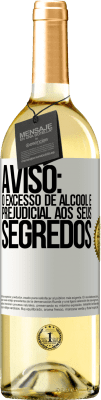 29,95 € Envio grátis | Vinho branco Edição WHITE Aviso: O excesso de álcool é prejudicial aos seus segredos Etiqueta Branca. Etiqueta personalizável Vinho jovem Colheita 2024 Verdejo