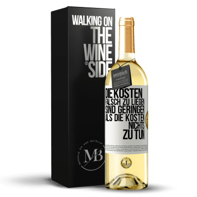 «Die Kosten, falsch zu liegen sind geringer als die Kosten, nichts zu tun» WHITE Ausgabe