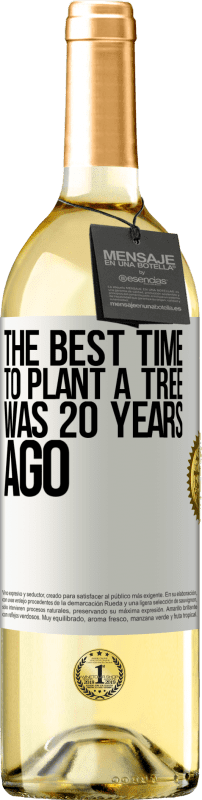 29,95 € Free Shipping | White Wine WHITE Edition The best time to plant a tree was 20 years ago White Label. Customizable label Young wine Harvest 2025 Verdejo