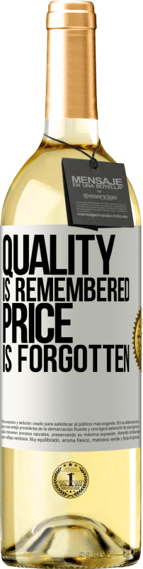 29,95 € Free Shipping | White Wine WHITE Edition Quality is remembered, price is forgotten White Label. Customizable label Young wine Harvest 2024 Verdejo