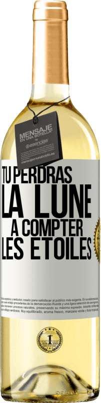 29,95 € Envoi gratuit | Vin blanc Édition WHITE Tu perdras la lune à compter les étoiles Étiquette Blanche. Étiquette personnalisable Vin jeune Récolte 2024 Verdejo