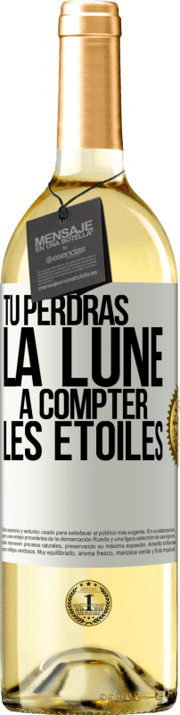 29,95 € Envoi gratuit | Vin blanc Édition WHITE Tu perdras la lune à compter les étoiles Étiquette Blanche. Étiquette personnalisable Vin jeune Récolte 2025 Verdejo
