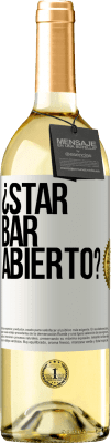 29,95 € Бесплатная доставка | Белое вино Издание WHITE ¿STAR BAR abierto? Белая этикетка. Настраиваемая этикетка Молодое вино Урожай 2023 Verdejo