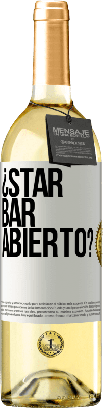 29,95 € 免费送货 | 白葡萄酒 WHITE版 ¿STAR BAR abierto? 白标. 可自定义的标签 青年酒 收成 2025 Verdejo