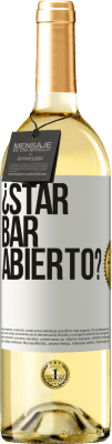29,95 € Envío gratis | Vino Blanco Edición WHITE ¿STAR BAR abierto? Etiqueta Blanca. Etiqueta personalizable Vino joven Cosecha 2025 Verdejo