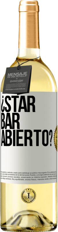 29,95 € Spedizione Gratuita | Vino bianco Edizione WHITE ¿STAR BAR abierto? Etichetta Bianca. Etichetta personalizzabile Vino giovane Raccogliere 2023 Verdejo