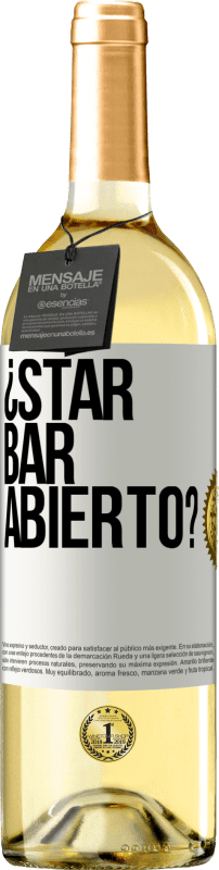 29,95 € Envio grátis | Vinho branco Edição WHITE ¿STAR BAR abierto? Etiqueta Branca. Etiqueta personalizável Vinho jovem Colheita 2025 Verdejo
