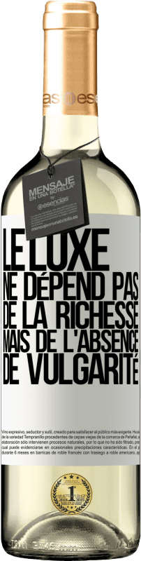 29,95 € Envoi gratuit | Vin blanc Édition WHITE Le luxe ne dépend pas de la richesse, mais de l'absence de vulgarité Étiquette Blanche. Étiquette personnalisable Vin jeune Récolte 2024 Verdejo