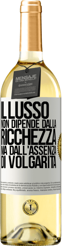 29,95 € Spedizione Gratuita | Vino bianco Edizione WHITE Il lusso non dipende dalla ricchezza, ma dall'assenza di volgarità Etichetta Bianca. Etichetta personalizzabile Vino giovane Raccogliere 2024 Verdejo