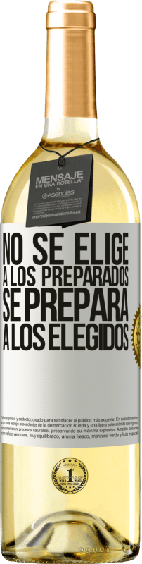 29,95 € Envío gratis | Vino Blanco Edición WHITE No se elige a los preparados, se prepara a los elegidos Etiqueta Blanca. Etiqueta personalizable Vino joven Cosecha 2024 Verdejo