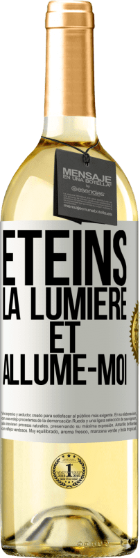 29,95 € Envoi gratuit | Vin blanc Édition WHITE Éteins la lumière et allume-moi Étiquette Blanche. Étiquette personnalisable Vin jeune Récolte 2024 Verdejo