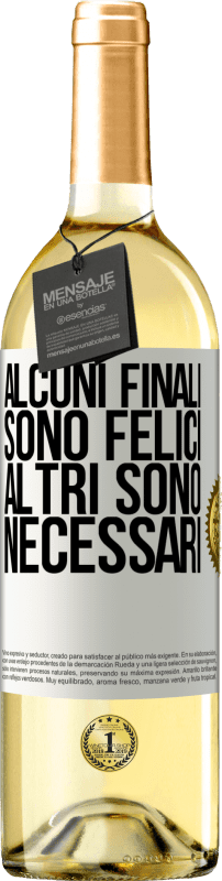 29,95 € Spedizione Gratuita | Vino bianco Edizione WHITE Alcuni finali sono felici. Altri sono necessari Etichetta Bianca. Etichetta personalizzabile Vino giovane Raccogliere 2024 Verdejo