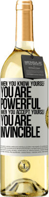 29,95 € Free Shipping | White Wine WHITE Edition When you know yourself, you are powerful. When you accept yourself, you are invincible White Label. Customizable label Young wine Harvest 2024 Verdejo