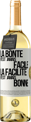 29,95 € Envoi gratuit | Vin blanc Édition WHITE La bonté n'est jamais facile. La facilité n'est jamais bonne Étiquette Blanche. Étiquette personnalisable Vin jeune Récolte 2024 Verdejo