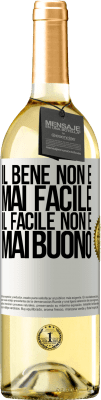 29,95 € Spedizione Gratuita | Vino bianco Edizione WHITE Il bene non è mai facile. Il facile non è mai buono Etichetta Bianca. Etichetta personalizzabile Vino giovane Raccogliere 2023 Verdejo