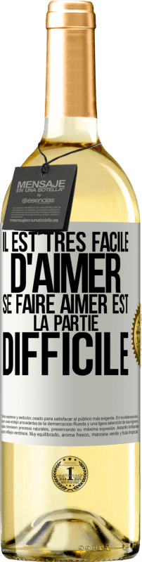 29,95 € Envoi gratuit | Vin blanc Édition WHITE Il est très facile d'aimer, se faire aimer est la partie difficile Étiquette Blanche. Étiquette personnalisable Vin jeune Récolte 2024 Verdejo