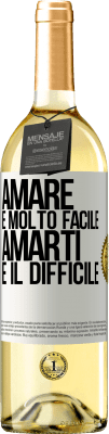 29,95 € Spedizione Gratuita | Vino bianco Edizione WHITE Amare è molto facile, amarti è il difficile Etichetta Bianca. Etichetta personalizzabile Vino giovane Raccogliere 2025 Verdejo