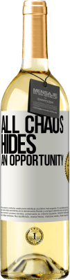 29,95 € Free Shipping | White Wine WHITE Edition All chaos hides an opportunity White Label. Customizable label Young wine Harvest 2024 Verdejo