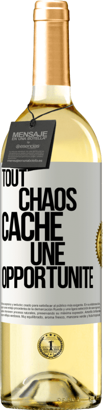 29,95 € Envoi gratuit | Vin blanc Édition WHITE Tout chaos cache une opportunité Étiquette Blanche. Étiquette personnalisable Vin jeune Récolte 2023 Verdejo