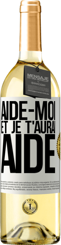 29,95 € Envoi gratuit | Vin blanc Édition WHITE Aide-moi et je t'aurai aidé Étiquette Blanche. Étiquette personnalisable Vin jeune Récolte 2025 Verdejo