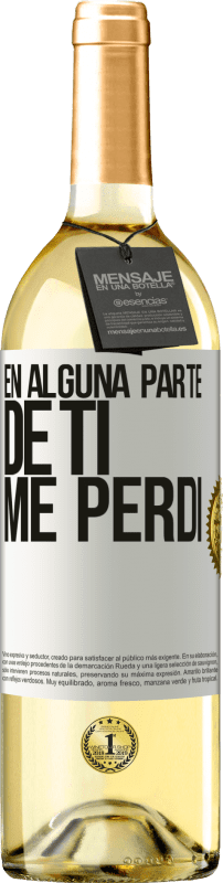 29,95 € Envío gratis | Vino Blanco Edición WHITE En alguna parte de ti me perdí Etiqueta Blanca. Etiqueta personalizable Vino joven Cosecha 2024 Verdejo