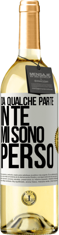 29,95 € Spedizione Gratuita | Vino bianco Edizione WHITE Da qualche parte in te mi sono perso Etichetta Bianca. Etichetta personalizzabile Vino giovane Raccogliere 2024 Verdejo