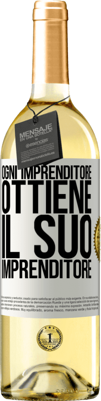 29,95 € Spedizione Gratuita | Vino bianco Edizione WHITE Ogni imprenditore ottiene il suo imprenditore Etichetta Bianca. Etichetta personalizzabile Vino giovane Raccogliere 2024 Verdejo