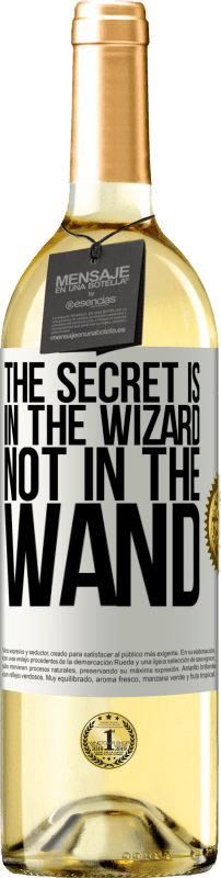 29,95 € Бесплатная доставка | Белое вино Издание WHITE Секрет в волшебнике, а не в волшебной палочке Белая этикетка. Настраиваемая этикетка Молодое вино Урожай 2023 Verdejo